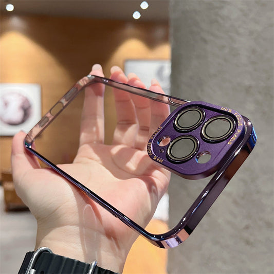 Brillenhülle aus transparentem Metall für das iPhone